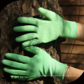 SRSAFETY cheap price free sample green pu palm coating glove